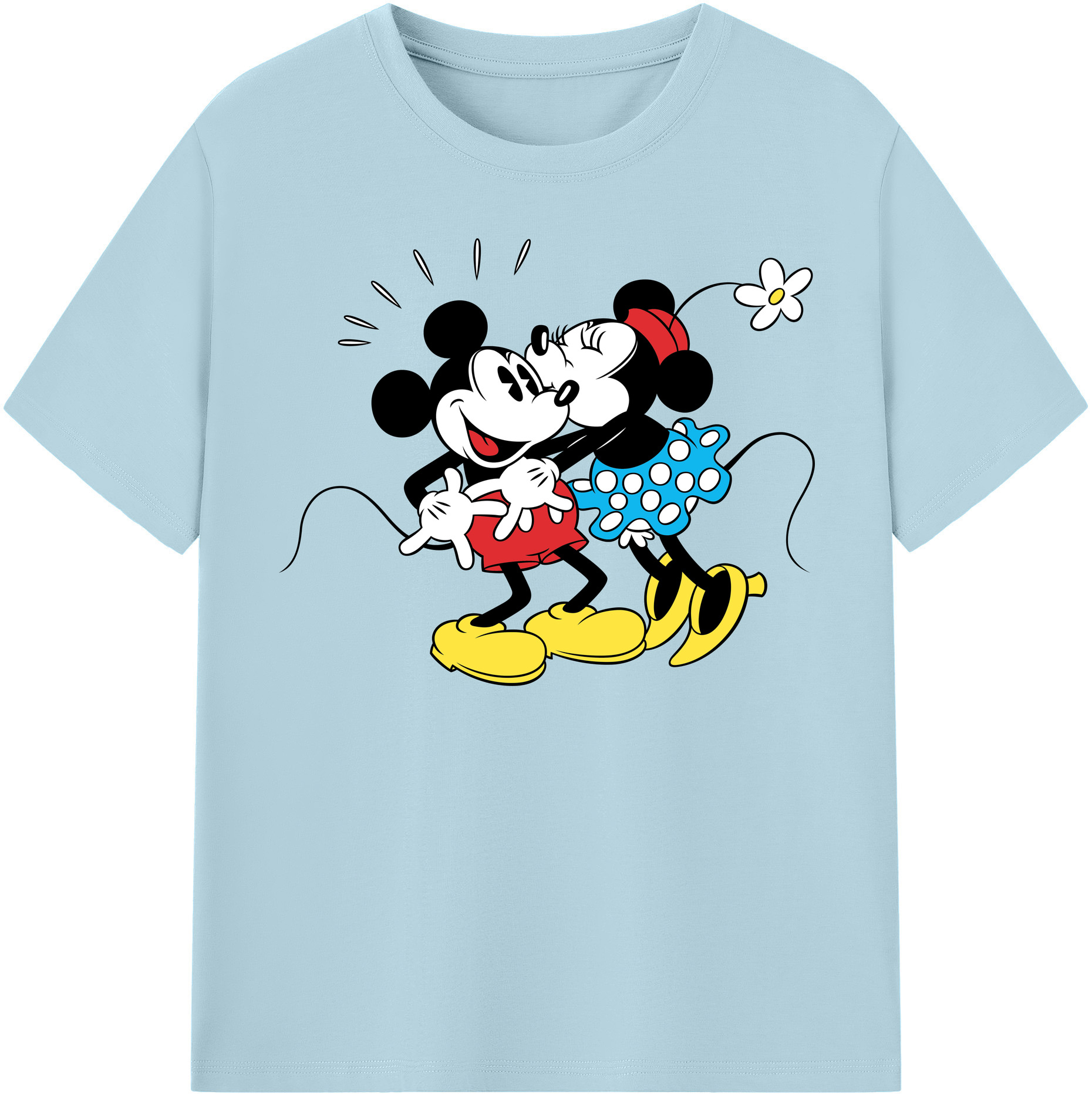 （画像用） ミッキーマウス Mickey Mouse 綿100％半袖Tシャツ（フロントプリント）